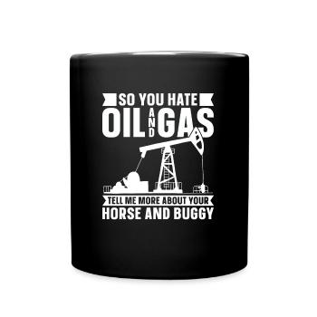 Plate-forme pétrolière sarcastique - Mug uni - noir - Devant