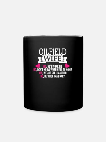 Ölfeld Bohrinsel Witzig - Tasse einfarbig - Schwarz