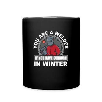 Serrurier Soudeur Coup de soleil - Mug uni - noir - Devant