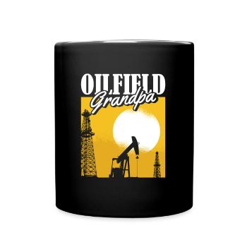 Ölfeld Bohrinsel Opa - Tasse einfarbig - Schwarz - Vorne