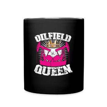 Ölfeld Bohrinsel Krone - Tasse einfarbig - Schwarz - Vorne
