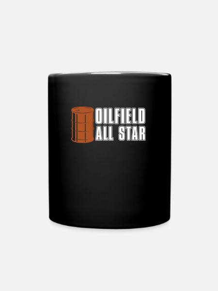 Ölfeld Bohrinsel Stern - Tasse einfarbig - Schwarz