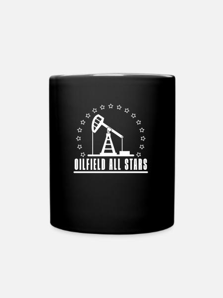 Ölfeld Bohrinsel Stern - Tasse einfarbig - Schwarz