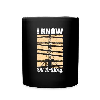 Plate-forme pétrolière pétrolière offshore - Mug uni - noir - Devant