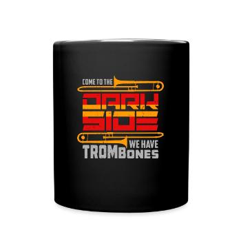 Trombone Come To The Dark Side Musical Instrument - Full Colour Mug - black - Front