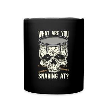 Caisse claire Qu’est-ce que tu es batteur d’instrument de collation - Mug uni - noir - Devant