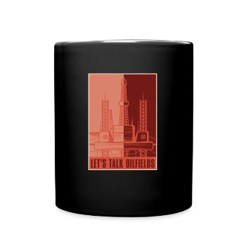 Oil Field Oil Rig - Full Colour Mug - black - Front