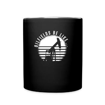 Oil Field Oil Rig - Full Colour Mug - black - Front