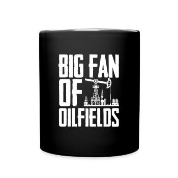 Oil Field Oil Rig - Full Colour Mug - black - Front