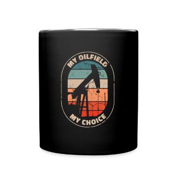 Oil Field Oil Rig Selection - Full Colour Mug - black - Front
