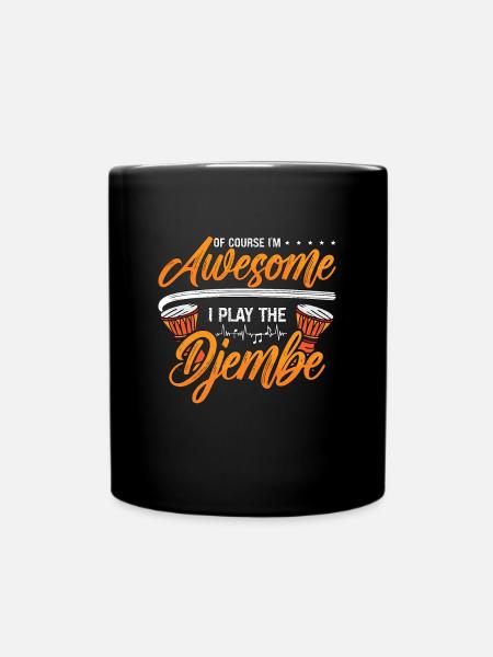 Djembé Bien sûr que je suis génial Batterie Joueur de Djembé - Mug uni - noir