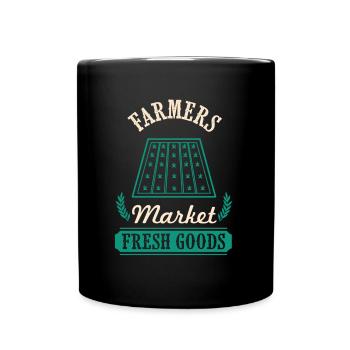 Aliments frais fermiers - Mug uni - noir - Devant
