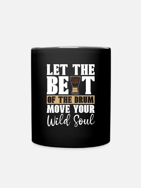 Djembé Let Le Beat Du Percussionniste Djembé Joueur De Djembé - Mug uni - noir