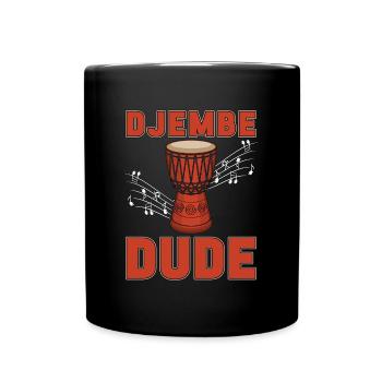 Djembe Dude Percussion Instrument Djembe Player - Full Colour Mug - black - Front
