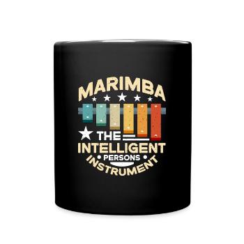 Marimba The Intelligent Persons Retro Instrument - Full Colour Mug - black - Front