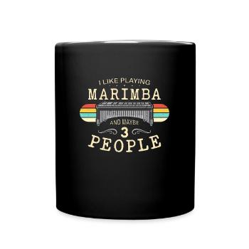 Marimba I Like Playing Marimba And Country Music - Full Colour Mug - black - Front