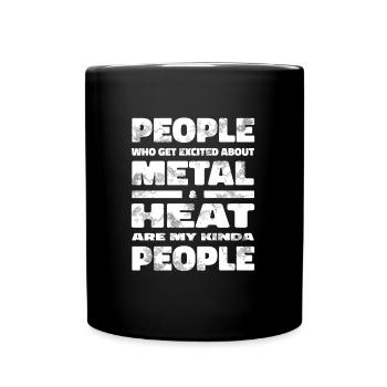 Schweißer Schlosser Metall - Tasse einfarbig - Schwarz - Vorne
