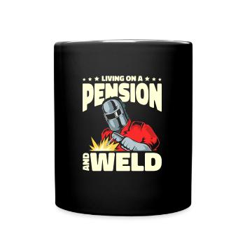 Schweißer Schlosser Die Pension - Tasse einfarbig - Schwarz - Vorne