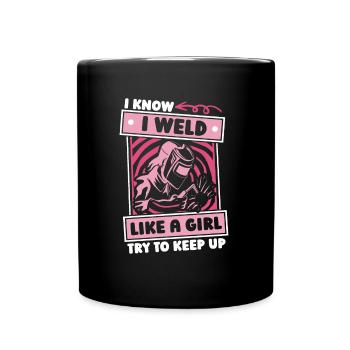Welder Locksmith Girl - Full Colour Mug - black - Front