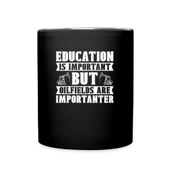Plate-forme pétrolière sarcastique - Mug uni - noir - Devant