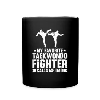 Taekwondo Vater Taekwondo Vater - Tasse einfarbig - Schwarz - Vorne