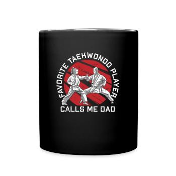 Taekwondo Vater Taekwondo Vater - Tasse einfarbig - Schwarz - Vorne