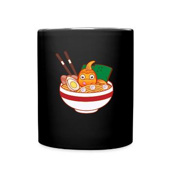 Ramen-Nudelschale Goldfish Ramen - Tasse einfarbig - Schwarz - Vorne