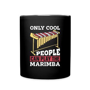 Marimba Only Cool People Instrument Marimba Player - Full Colour Mug - black - Front