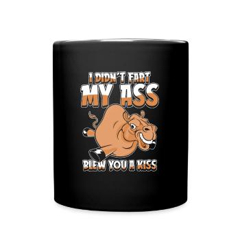 Kamel Je n’ai pas pété mes fesses t’a soufflé un baiser - Mug uni - noir - Devant