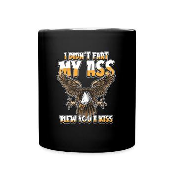 Adler Je n’ai pas pété mes fesses t’a soufflé un baiser - Mug uni - noir - Devant