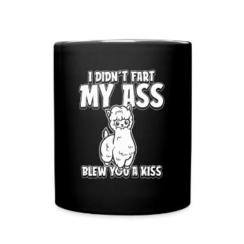 Lama Llama Ironie - Mug uni - noir - Devant