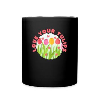 Tulpen Tulpen - Tasse einfarbig - Schwarz - Vorne