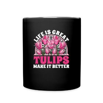 Tulips Humor Tulips - Full Colour Mug - black - Front