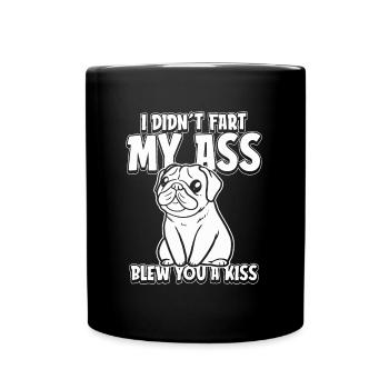 Pug Dog Puns - Full Colour Mug - black - Front