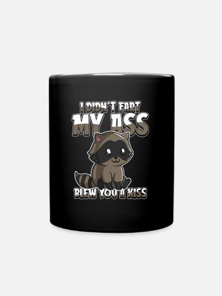 Raccoon Irony - Full Colour Mug - black