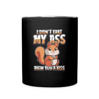 Eichhörnchen - Tasse einfarbig - Schwarz - Vorne