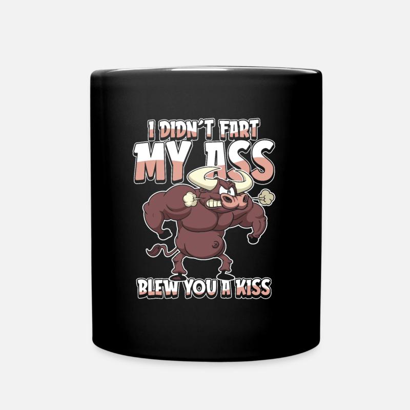 Bull Bull Cattle - Full Colour Mug - black