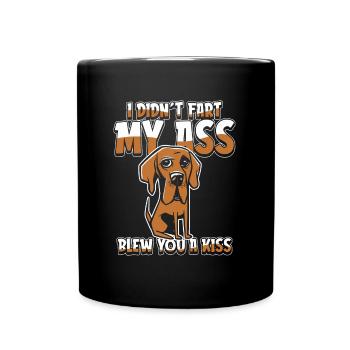 Deutsche Dogge - Tasse einfarbig - Schwarz - Vorne