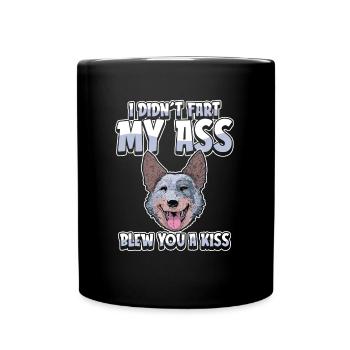 Australischer Rinderhund - Tasse einfarbig - Schwarz - Vorne
