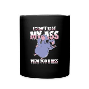 Chinchilla Je n’ai pas pété mes fesses t’a soufflé un baiser - Mug uni - noir - Devant
