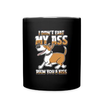 Bull Terrier - Tasse einfarbig - Schwarz - Vorne