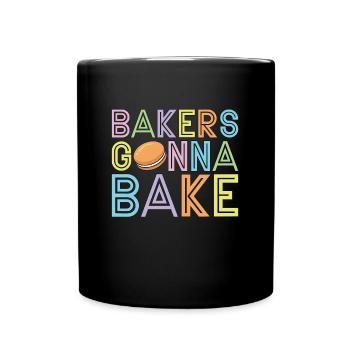 Les boulangers macarons vont à Baker Retro Sweets Cooking - Mug uni - noir - Devant