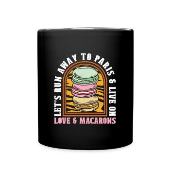 Macaron Fuyons à Paris Snacking Macaroon - Mug uni - noir - Devant