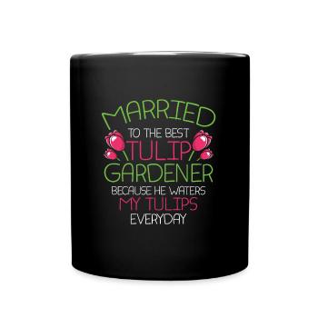 Tulipes de mariage - Mug uni - noir - Devant