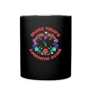 Tulipes Tulipes romantiques - Mug uni - noir - Devant