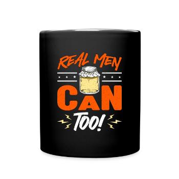 La mise en conserve de vrais hommes peut aussi préserver les conserves de nourriture - Mug uni - noir - Devant