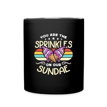 Crème glacée vous êtes les sprinkles rétro glace sucrée - Mug uni - noir - Devant