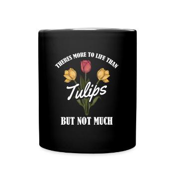 Tulpen Lustig Tulpen - Tasse einfarbig - Schwarz - Vorne