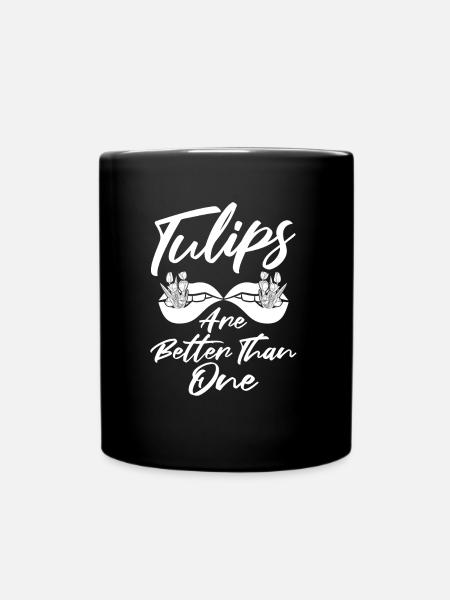 Tulpen Lustig Tulpen - Tasse einfarbig - Schwarz