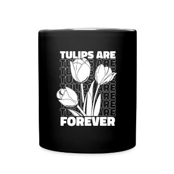 Tulpen Tulpen - Tasse einfarbig - Schwarz - Vorne